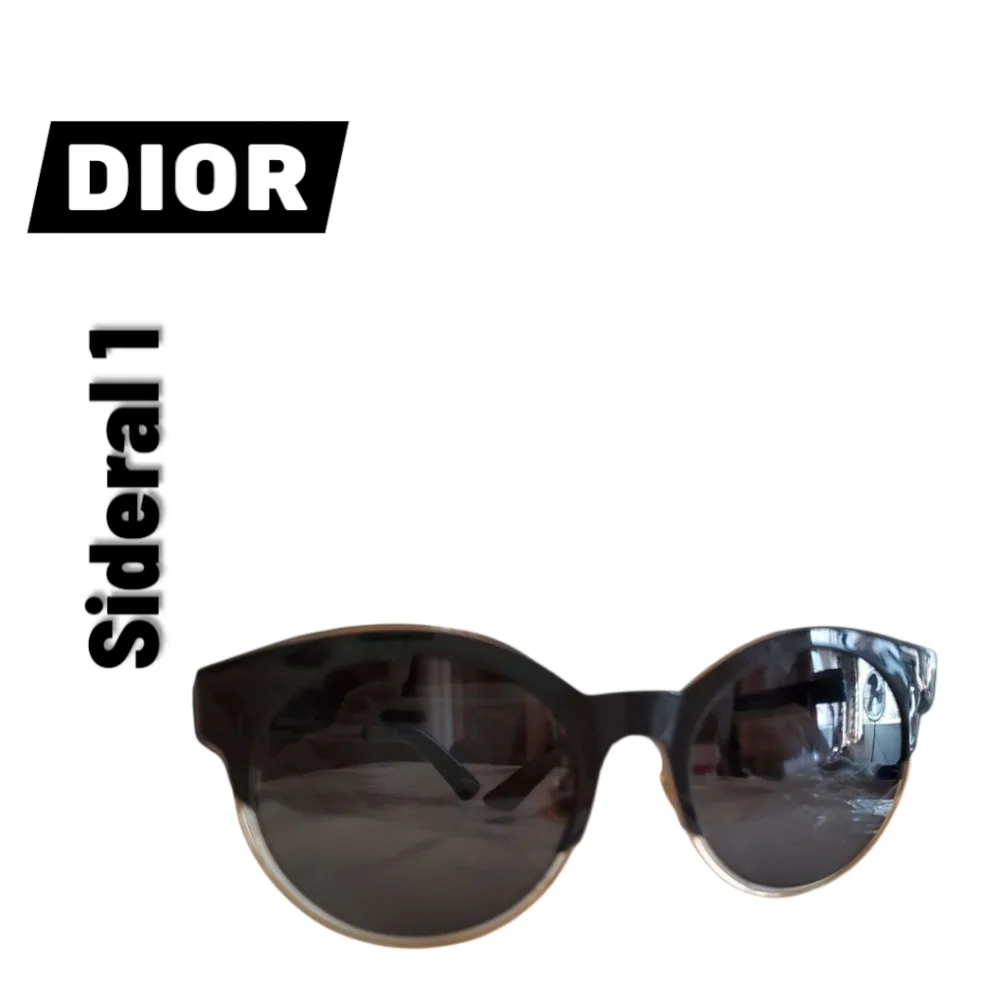 DIOR Black and Gold Sideral1 Round Frame J63Y1 Unisex Sunglasses